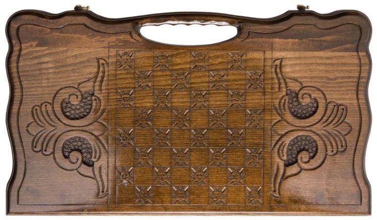 Нарды резные "Эчмиадзин" с ручкой 50, Haleyan