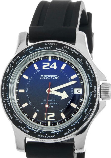 Наручные часы ВОСТОК 2431 (13025А) силикон ремень