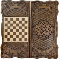 Нарды резные &quot;Тёмный Узор 5&quot; 60, Mirzoyan