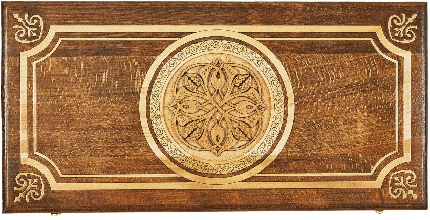 Нарды резные "Золотой Узор 5" 60, Mirzoyan