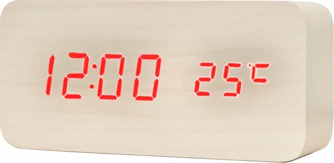 Сетевые часы vst862-1 крас.цифры (белый)+usb кабель(без адаптера)