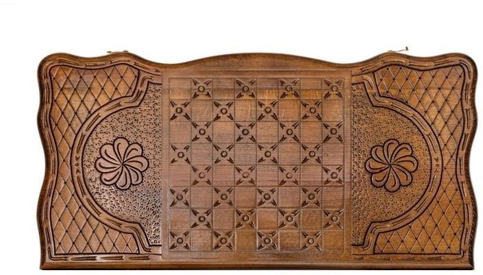 Нарды резные "Лев с добычей", Mirzoyan