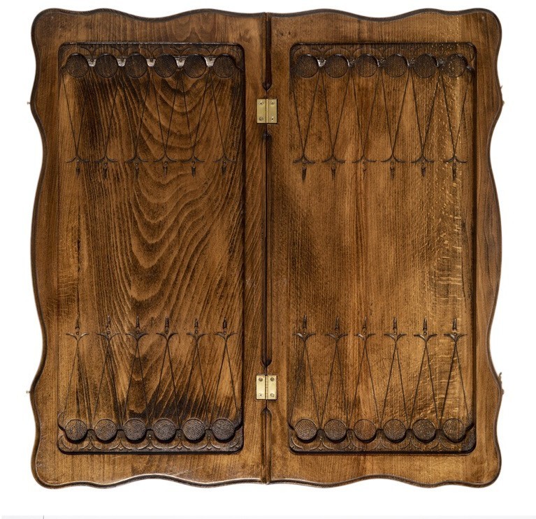 Нарды резные "Лев с добычей", Mirzoyan