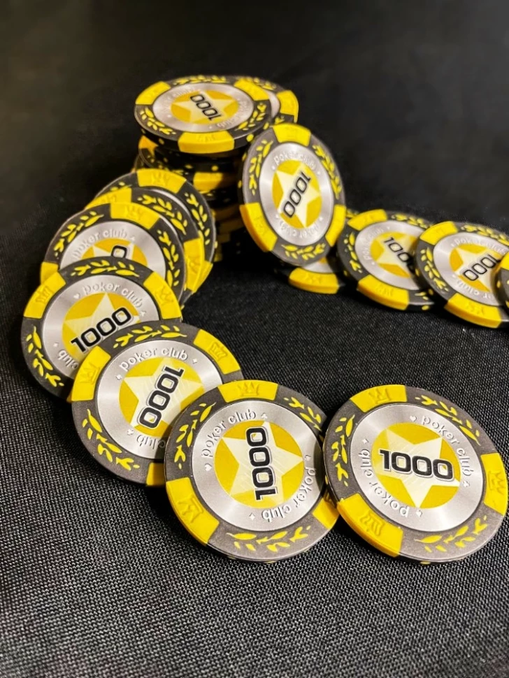 Фишки для игры в покер Black Stars номиналом 1000 (25шт)