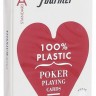 Карты "Fournier no. 2800 jumbo index red" 100% пластик