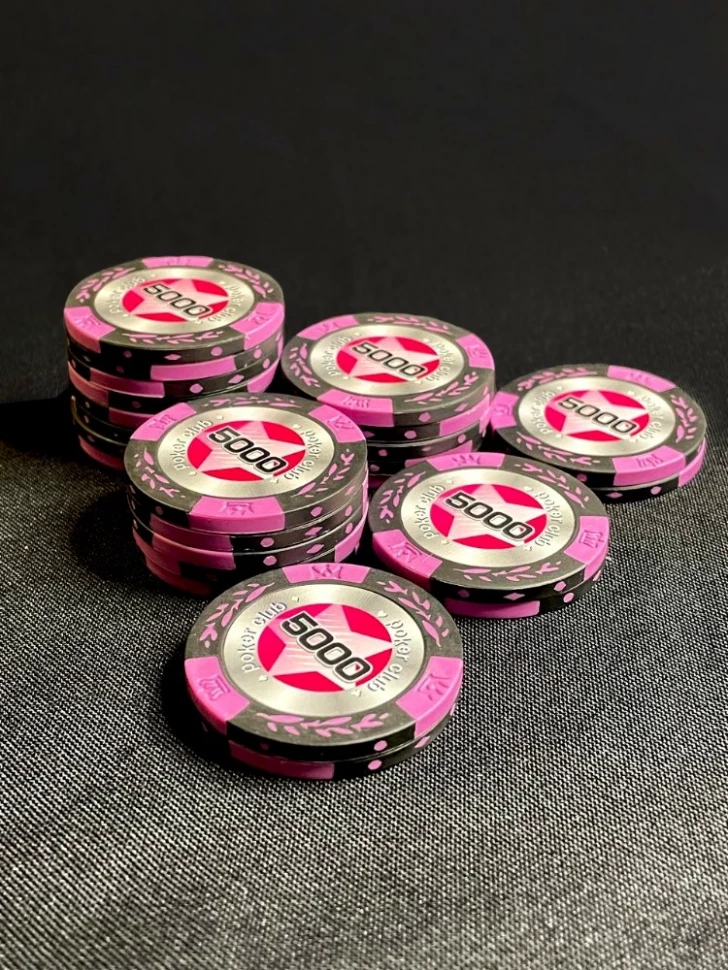 Фишки для игры в покер Black Stars номиналом 5000 (25шт)