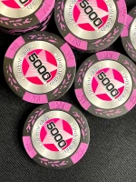 Фишки для игры в покер Black Stars номиналом 5000 (25шт)