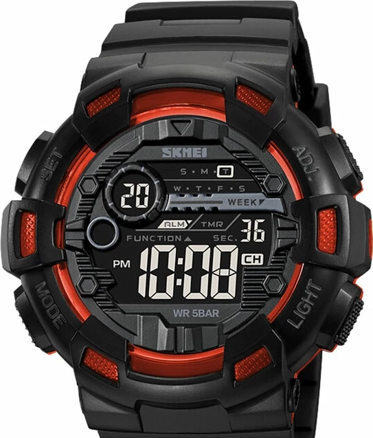 Наручные часы skmei 2110bkog black/orange transparent
