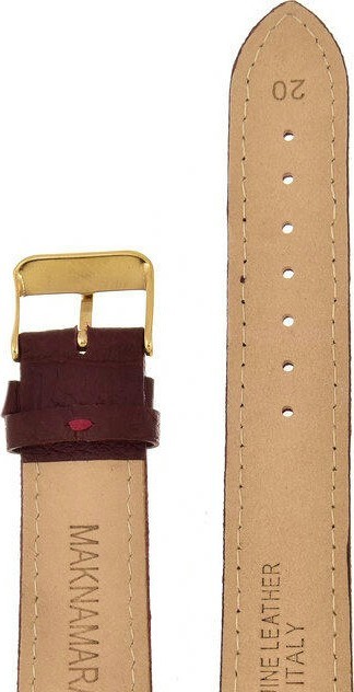 Ремешки maknamara 20 мм croco бордо зол заст-1