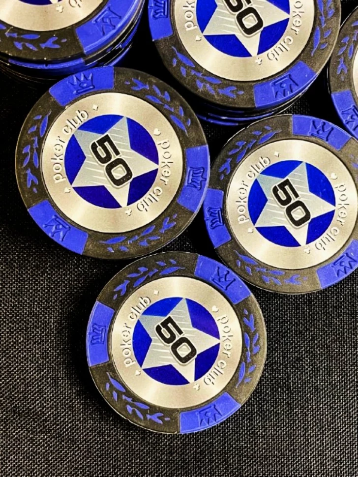 Фишки для игры в покер Black Stars номиналом 50 (25шт)