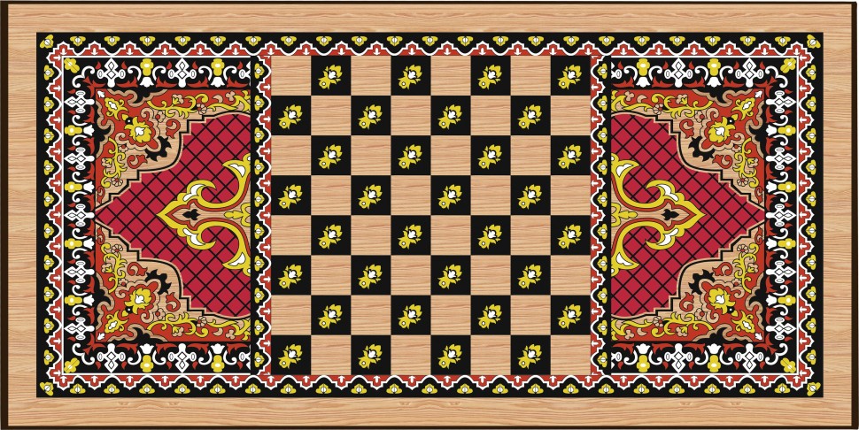 Нарды + Шашки Сирия Красные малые (Россия, дерево, 40 см), Partida