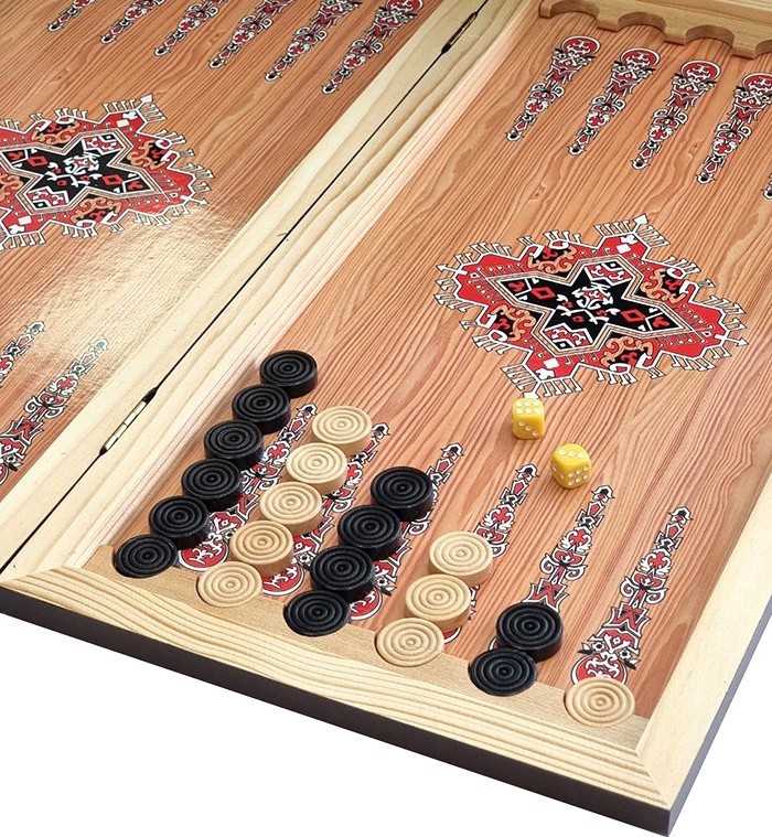 Нарды + Шашки Сирия Красные малые (Россия, дерево, 40 см), Partida