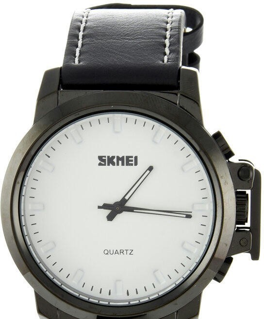 Наручные часы skmei 1208lwtbk white(black leather belt)