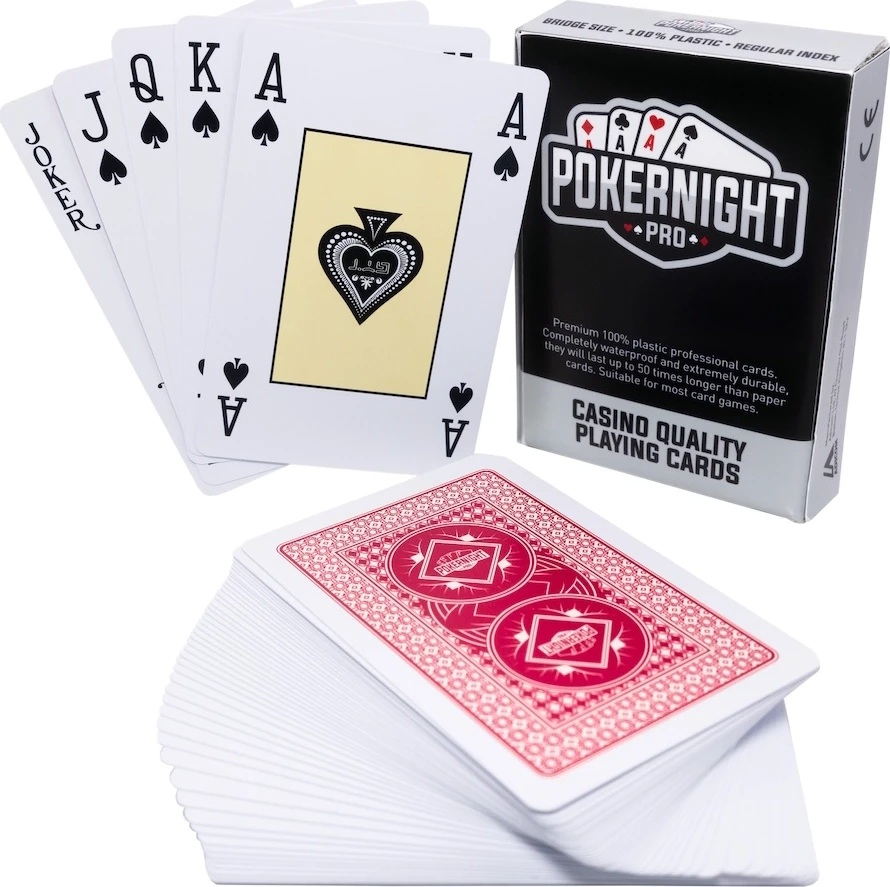 Комплект из двух колод карт "Poker Night Pro" 100% пластик