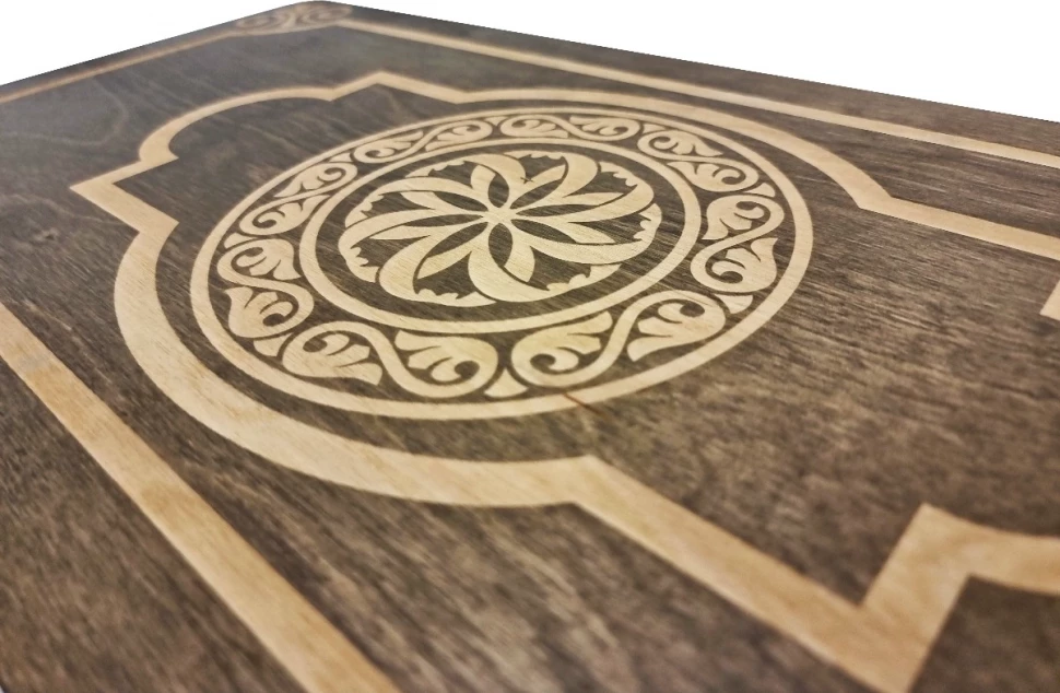 Нарды Марс "Золотой Орнамент 2" средние (деревянные, 50 см, Россия), Partida