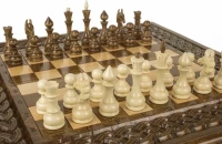 Шахматы + нарды резные &quot;Армянский Орнамент 2&quot; 50, Haleyan