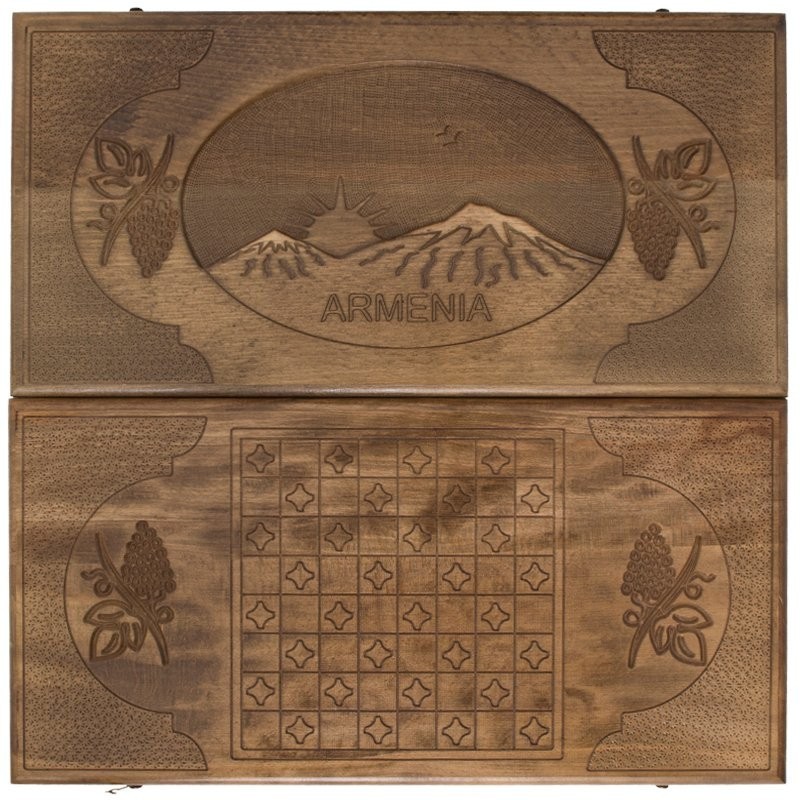 Нарды резные "Рассвет в Армении", Ustyan
