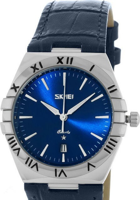 Наручные часы skmei 9257lbu-b blue-leather (man)