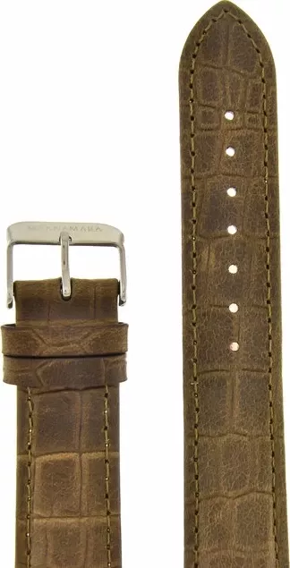 Ремешки maknamara 20 мм croco кор сереб заст МР-20041