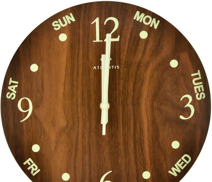 Настенные часы atlantis m6012-2 brown