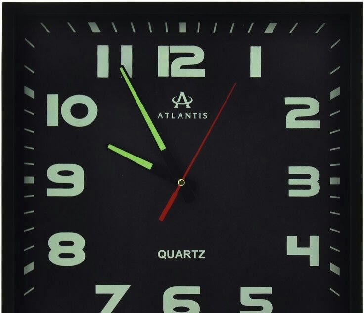 Настенные часы atlantis gd-9682c3 black