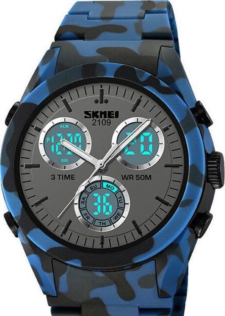 Наручные часы skmei 2109cmdkbu dark blue camouflage
