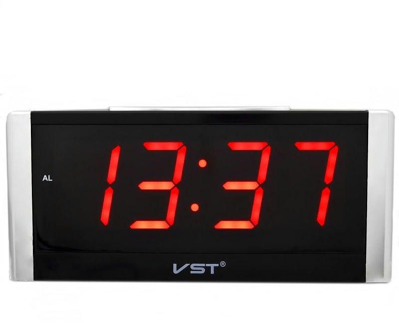 Сетевые часы vst731-1 220В красн.цифры+usb кабель (без адаптера)