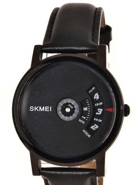Наручные часы skmei 1260lbkbk black/black leather belt