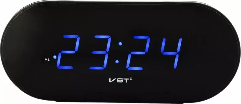 Сетевые часы vst715-5 220В син.цифры+usb кабель (без адаптера)