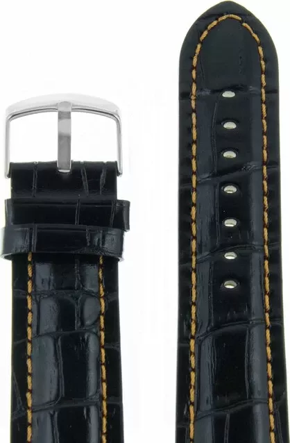Ремешки velengton 24 черн croco с оранж строч