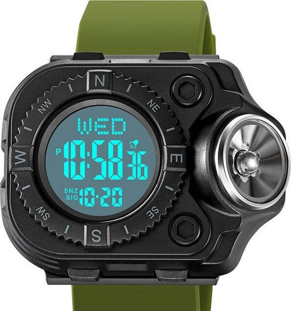 Skmei 2187AGWT army green-white