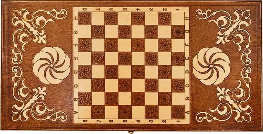 Нарды резные "Бесконечность 3" 60, Haleyan