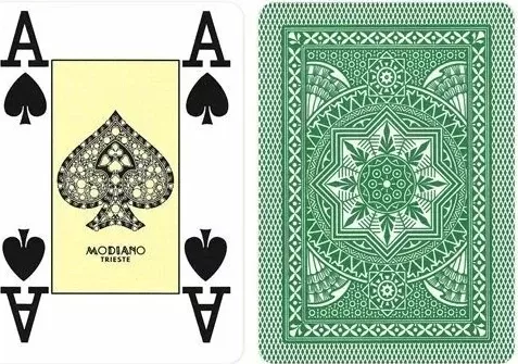 Карты Modiano Poker 4 Jumbo 100% plastic green