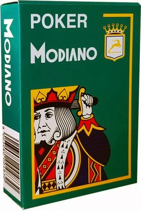 Карты Modiano Poker 4 Jumbo 100% plastic green