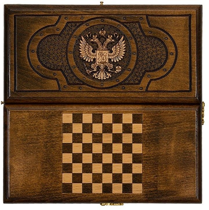 Нарды резные "Герб РФ 3" 30, Mirzoyan