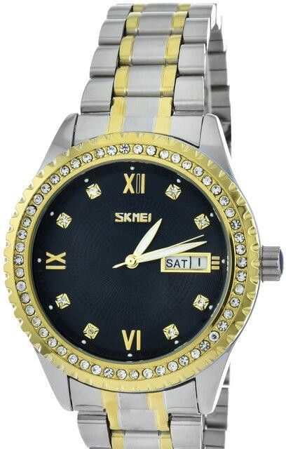 Наручные часы skmei 9221tgdbk silver/gold - black