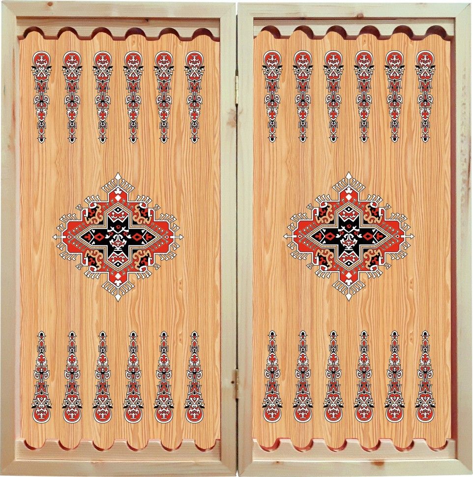 Нарды + Шашки Сирия Красные малые (Россия, дерево, 40 см), Partida