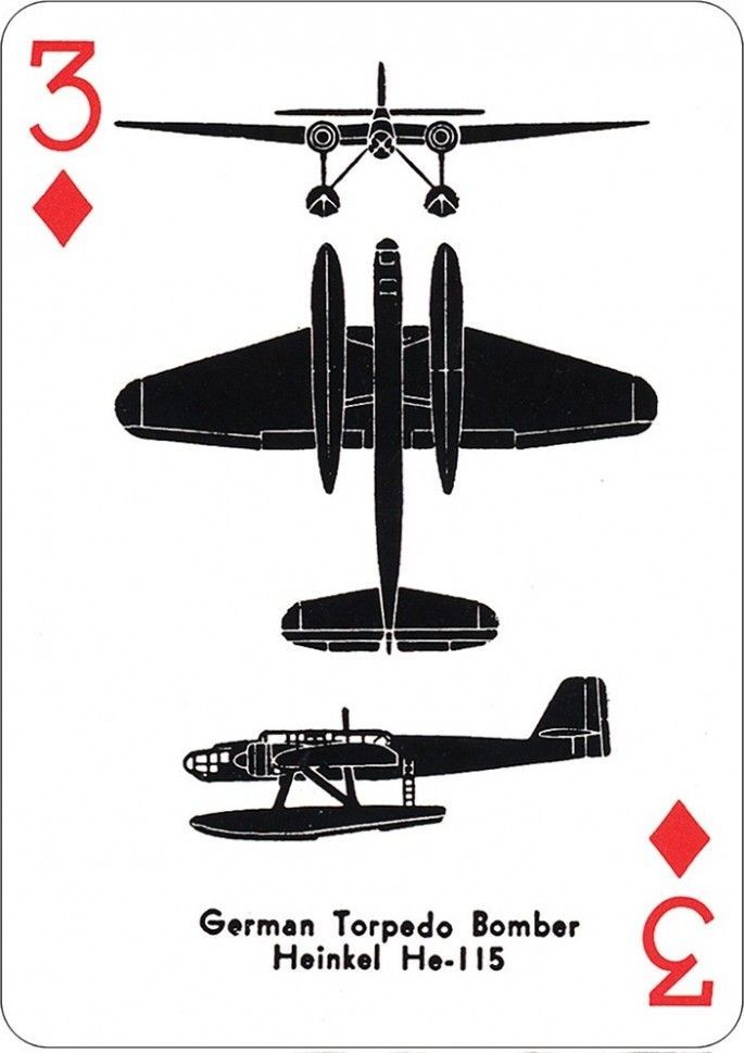 Карты "World War II Airplane Spotter Playing Cards"