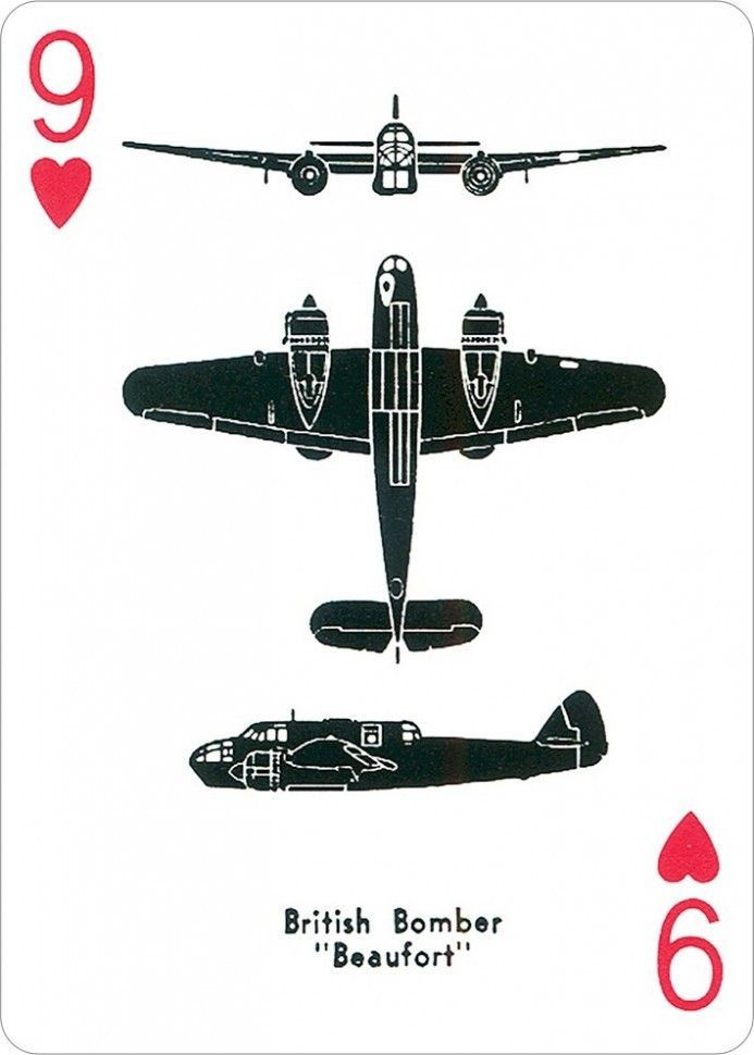 Карты "World War II Airplane Spotter Playing Cards"