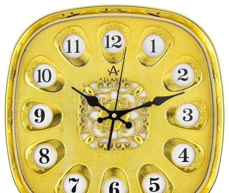 Настенные часы atlantis d627j gold