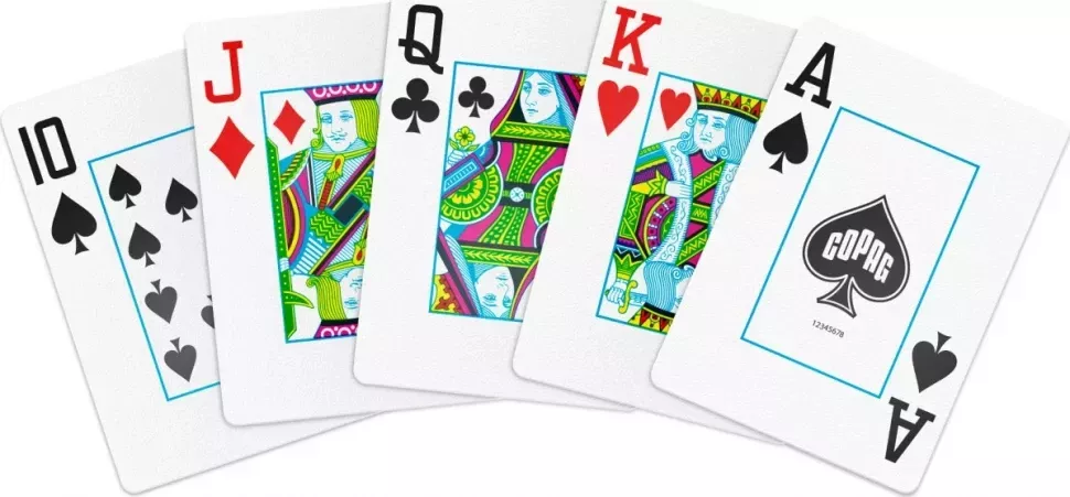 Карты "1546 Elite Plastic Poker Size Jumbo Index gold Single deck"