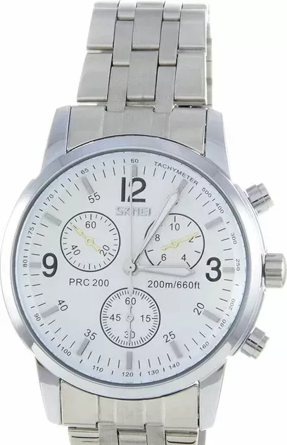 Наручные часы skmei 9070swt white stainless steel
