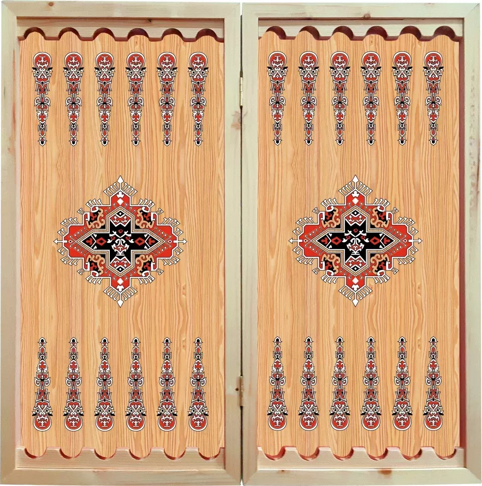 Нарды + Шашки Сирия Красные средние (Россия, дерево, 50 см), Partida