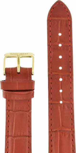 Ремешки maknamara 18 мм croco красн зол заст МР-18085