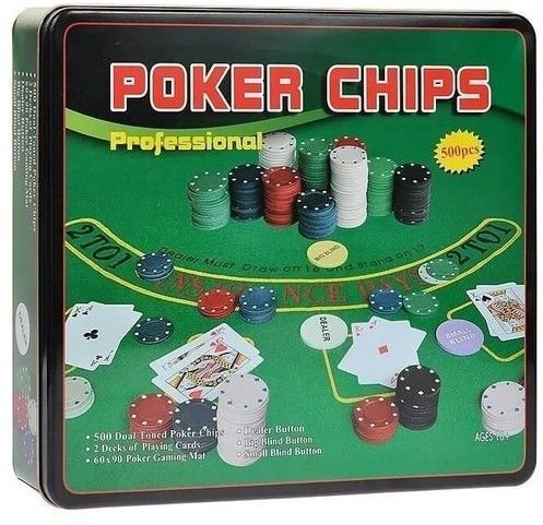 Набор для покера Holdem Light на 500 фишек с номиналом