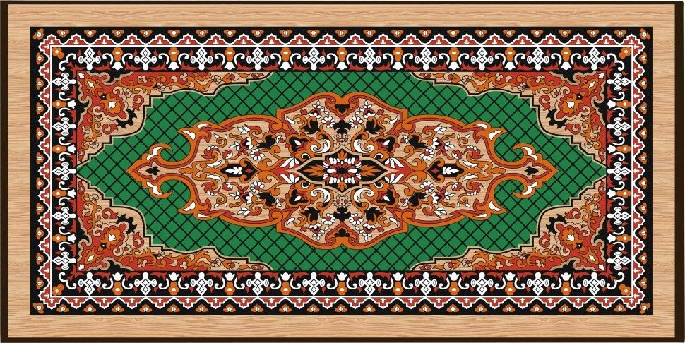 Нарды + Шашки Сирия Зеленые малые (Россия, дерево, 40 см), Partida