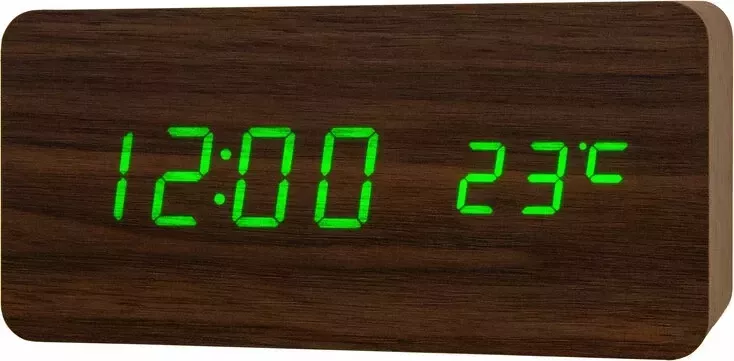 Сетевые часы vst862-4 зел.циф. (т.кор)+usb кабель без адап.