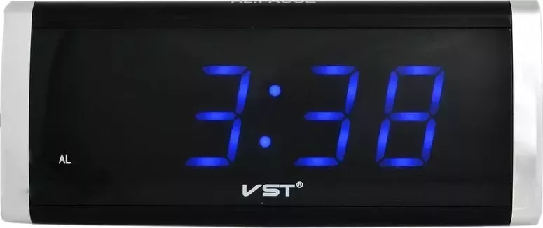Сетевые часы vst730-5 220В син.цифры+usb кабель (без адаптера)