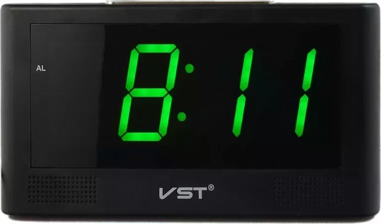 Сетевые часы vst732-4 220В зел.цифры+usb кабель (без адаптера)