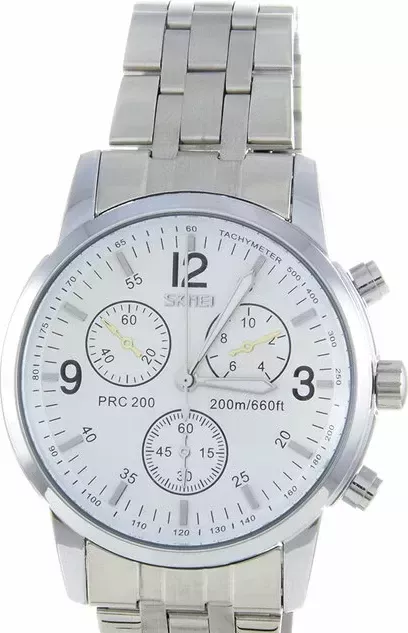 Наручные часы skmei 9070swt white stainless steel
